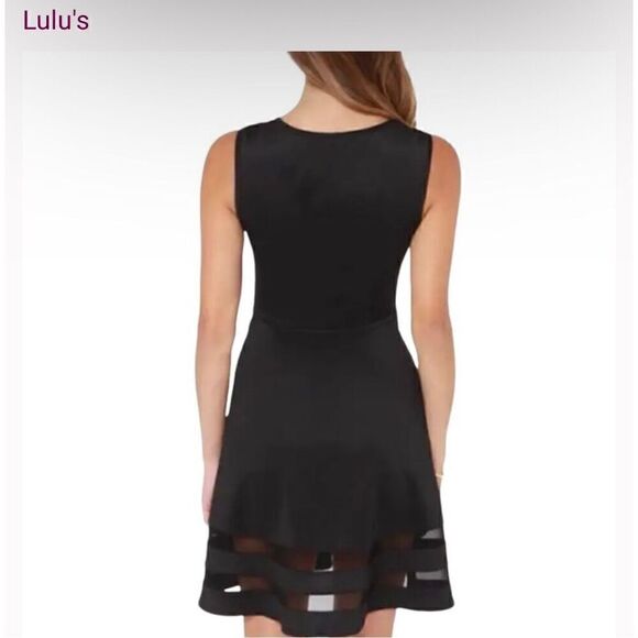 Lulu’s final stretch sheer black dress S - Picture 7 of 11